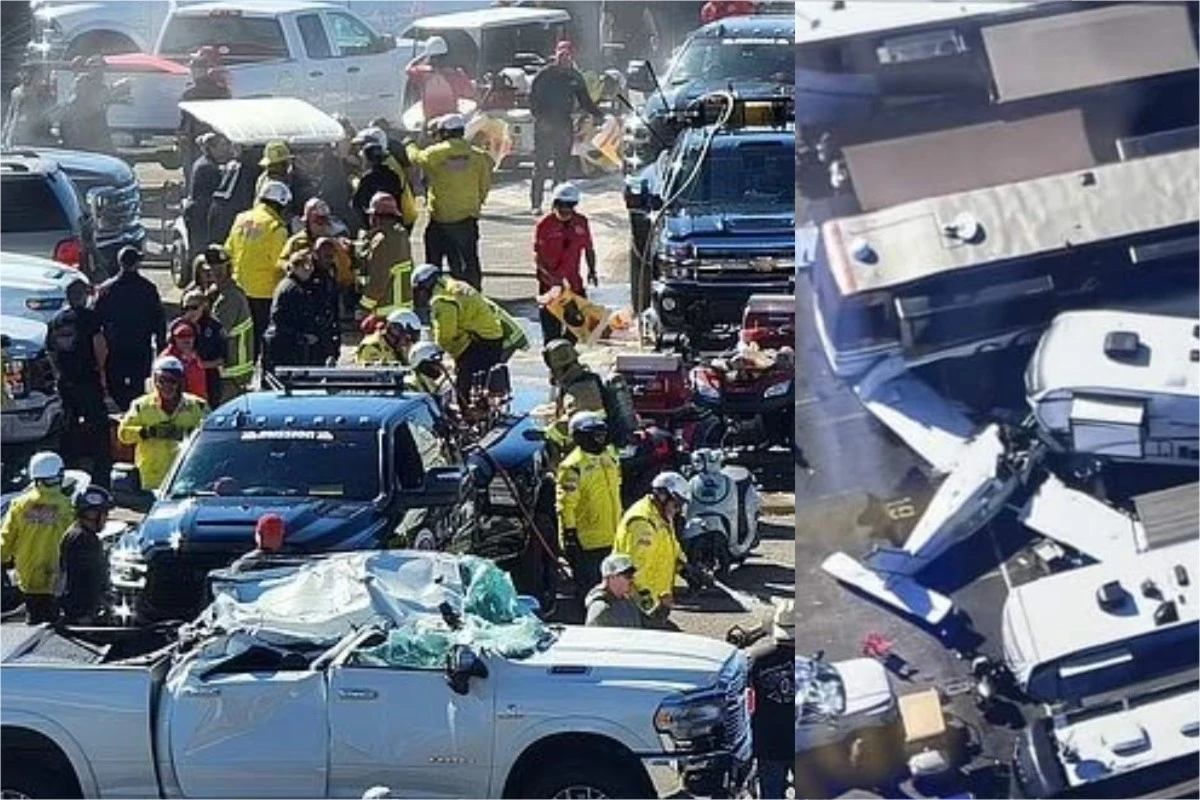 VÃ­deo: aviÃ£o âpousa\' sobre carros em estacionamento, deixando vÃ¡rias pessoas feridas