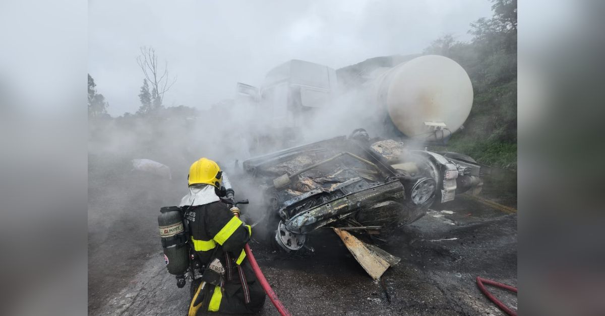 Acidente grave na BR-381 deixa vÃ­timas fatais, bloqueia rodovia e mobiliza bombeiros em MG